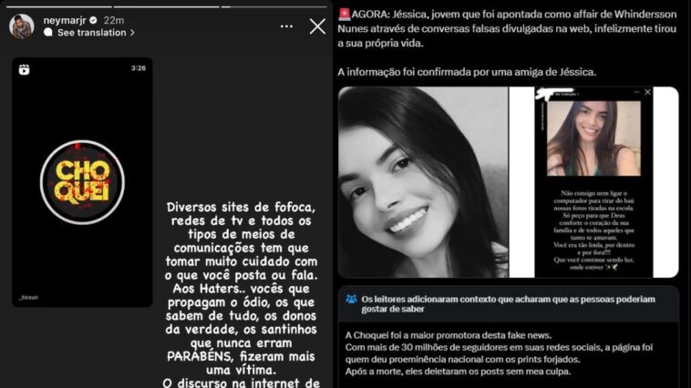 Neymar detona Choquei em cancelamento massivo contra a página: "ódio real"