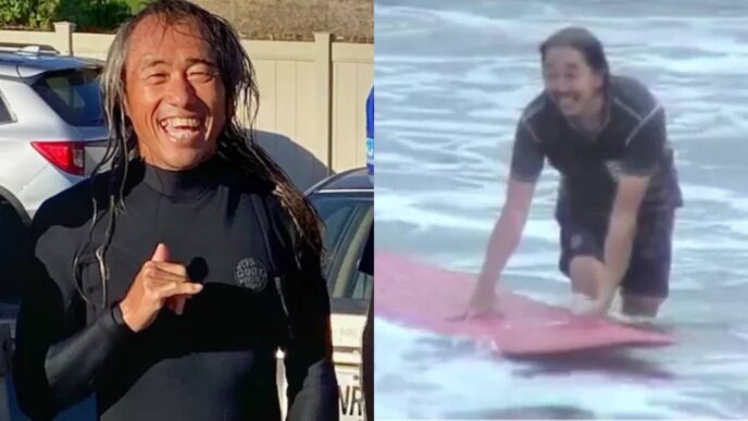 Kenji Miyauchi foi vítima de um ataque de tubarão no Havaí - Foto: YouTube