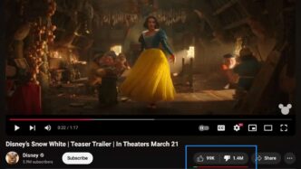 Novo trailer de Branca de Neve já recebeu chuva de dislikes no YouTube