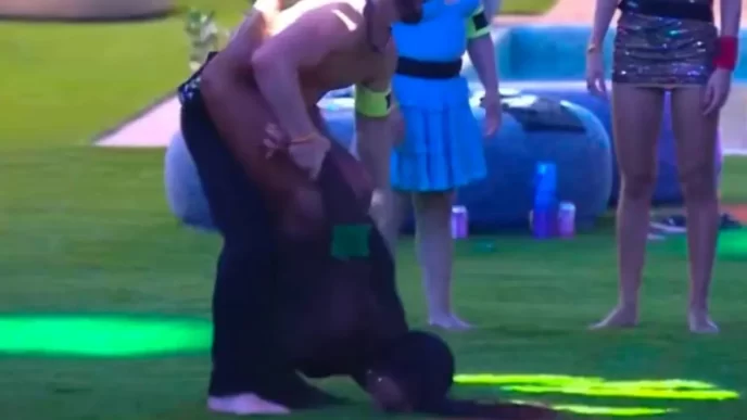 Gracyanne Barbosa leva tombo durante festa do BBB 25 e cena vira viral