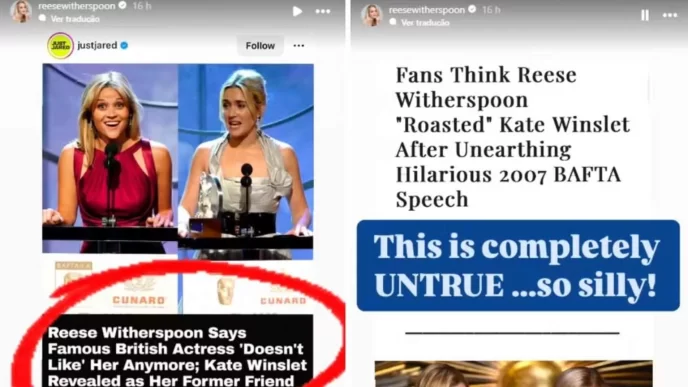 Reese Witherspoon nega rumores de rixa com Kate Winslet após entrevista polêmica
