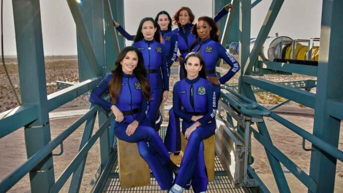 Katy Perry leva margarida ao espaço em homenagem à filha durante missão da Blue Origin