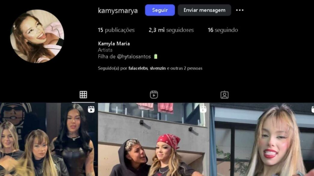 Kamylinha tem conta reativada após defender Hytalo Santos, preso por tráfico humano