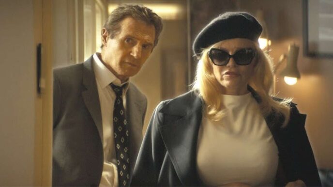 Pamela Anderson nega romance forjado com o ator Liam Neeson